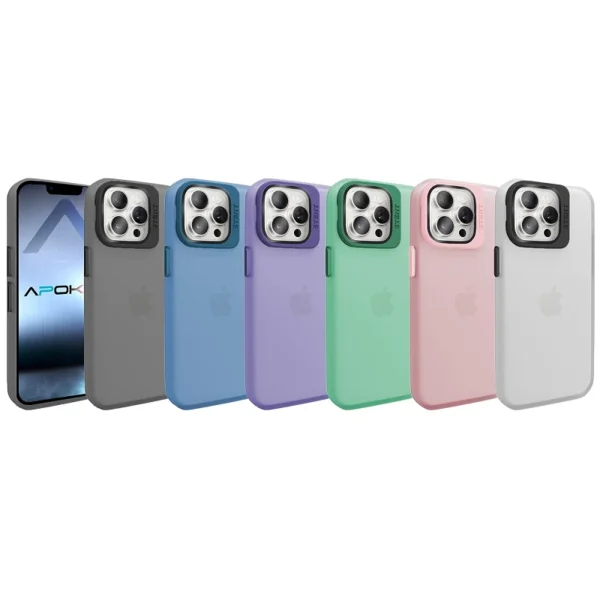 Capa Mate de silicone com suporte para Modelos de iPhone dos 11 aos 16