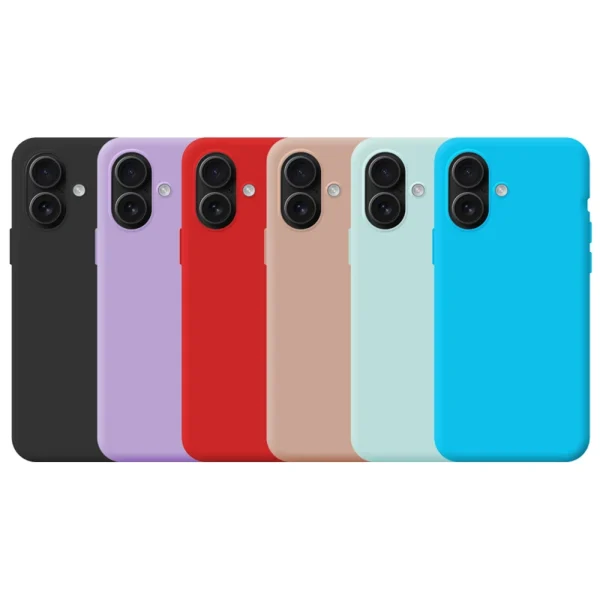 Capa Silício suave iPhone 16 - 7 cores
