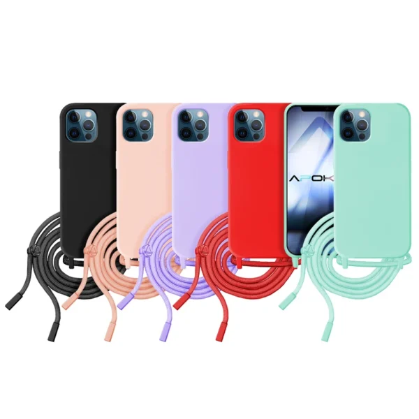 Capa macio com Cordon Iphone 16 Pro Max