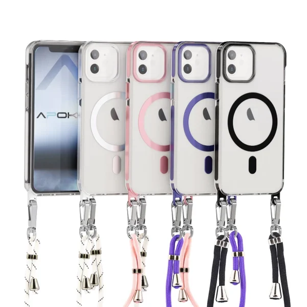 Capa de acrílico transformável para iPhone 11 com fio