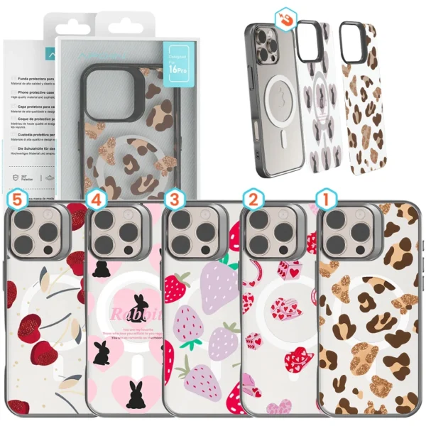 Capa ClickSkin com estampas Magsafe para iPhone 16