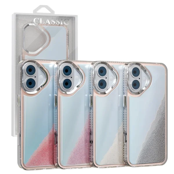 Capa Glitter Bumps para iPhone 16 Plus