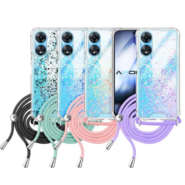 Oppo A98 Transparent Gel Case with Cord